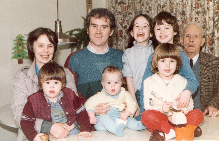 My own family with Flo's father Walter Harrison